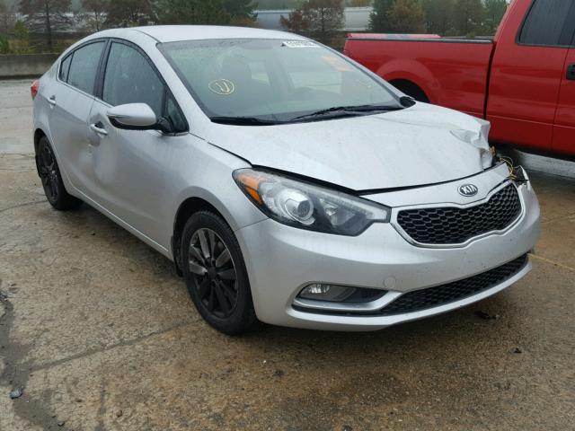 KNAFX4A88E5159857 - 2014 KIA FORTE EX SILVER photo 1