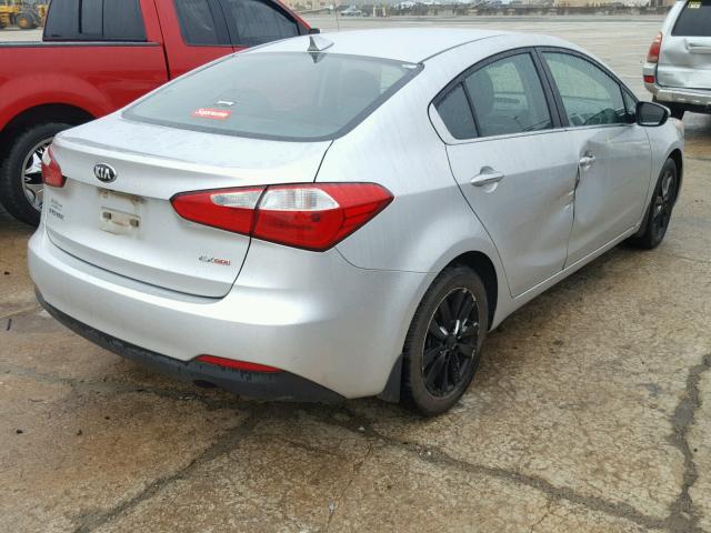 KNAFX4A88E5159857 - 2014 KIA FORTE EX SILVER photo 4