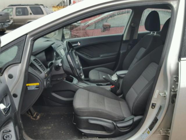 KNAFX4A88E5159857 - 2014 KIA FORTE EX SILVER photo 5