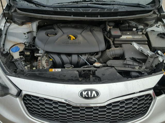 KNAFX4A88E5159857 - 2014 KIA FORTE EX SILVER photo 7