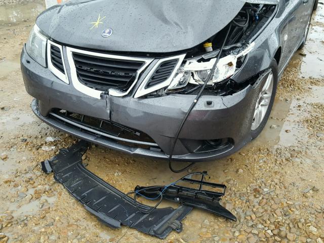 YS3FA4CYXB1307116 - 2011 SAAB 9-3 2.0T CHARCOAL photo 9