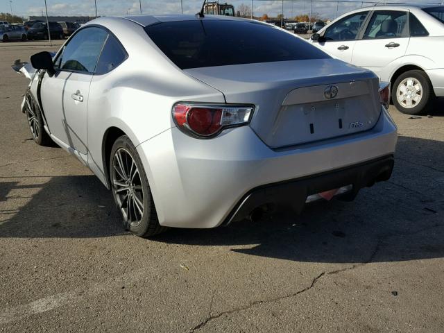 JF1ZNAA15D1722477 - 2013 TOYOTA SCION FR-S SILVER photo 3