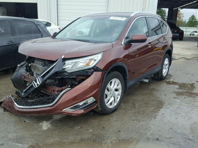 2HKRM3H77FH529360 - 2015 HONDA CR-V EXL BURGUNDY photo 2