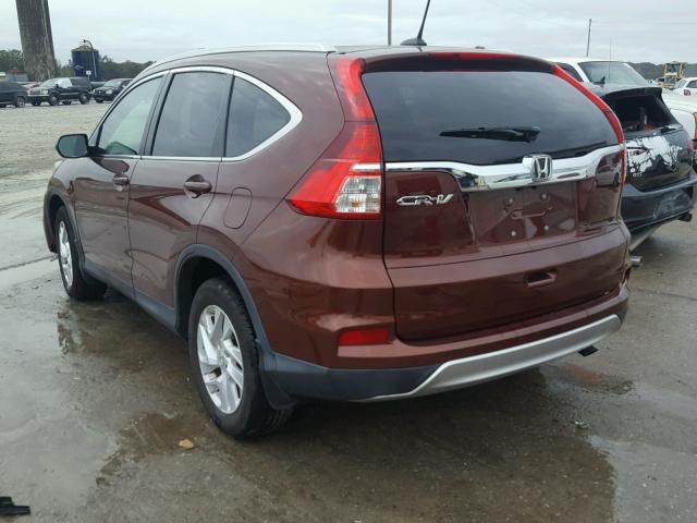 2HKRM3H77FH529360 - 2015 HONDA CR-V EXL BURGUNDY photo 3