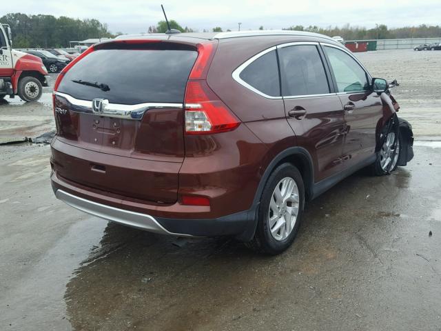 2HKRM3H77FH529360 - 2015 HONDA CR-V EXL BURGUNDY photo 4