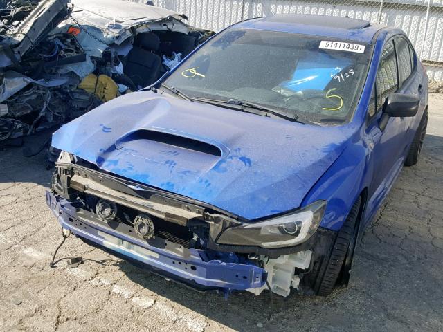 JF1VA1G66F8800692 - 2015 SUBARU WRX LIMITE BLUE photo 2