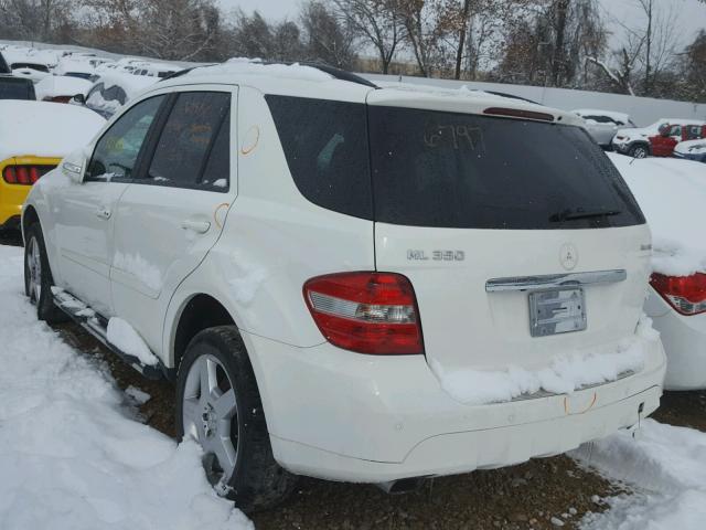 4JGBB86E47A251754 - 2007 MERCEDES-BENZ ML 350 WHITE photo 3