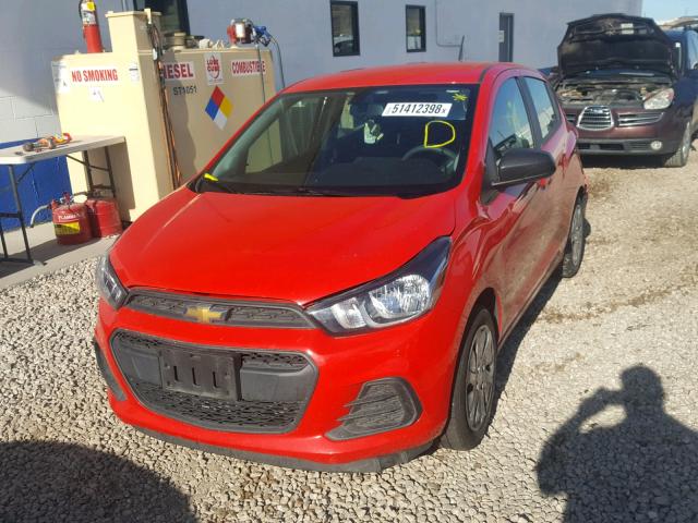 KL8CA6SA0HC709596 - 2017 CHEVROLET SPARK LS RED photo 2