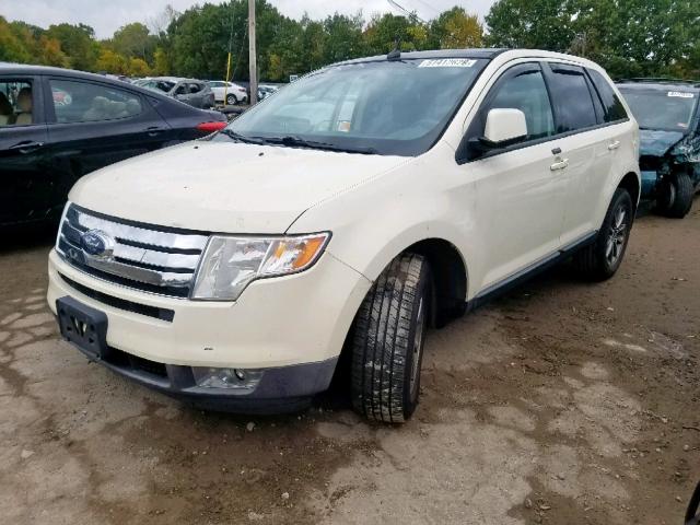 2FMDK38C18BB47980 - 2008 FORD EDGE SEL CREAM photo 2