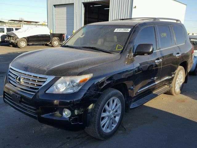 JTJHY00W194021717 - 2009 LEXUS LX 570 BLACK photo 2