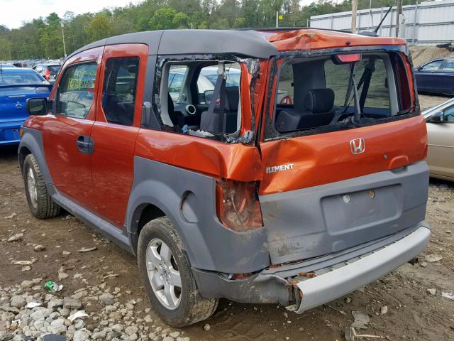 5J6YH28625L024722 - 2005 HONDA ELEMENT EX ORANGE photo 3