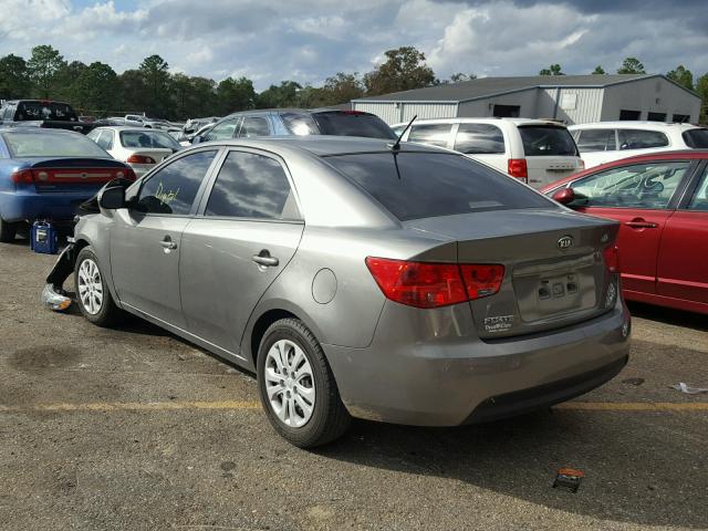 KNAFU4A25B5459338 - 2011 KIA FORTE EX SILVER photo 3