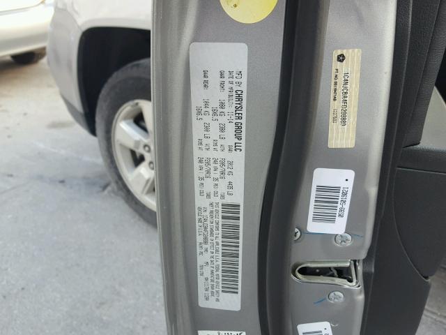 1C4NJCBA4FD208880 - 2015 JEEP COMPASS SP 银色 照片 10
