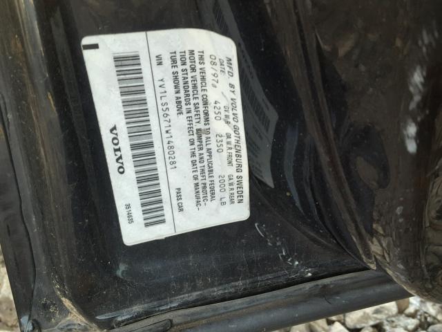 YV1LS5671W1480281 - 1998 VOLVO S70 GLT BLACK photo 10