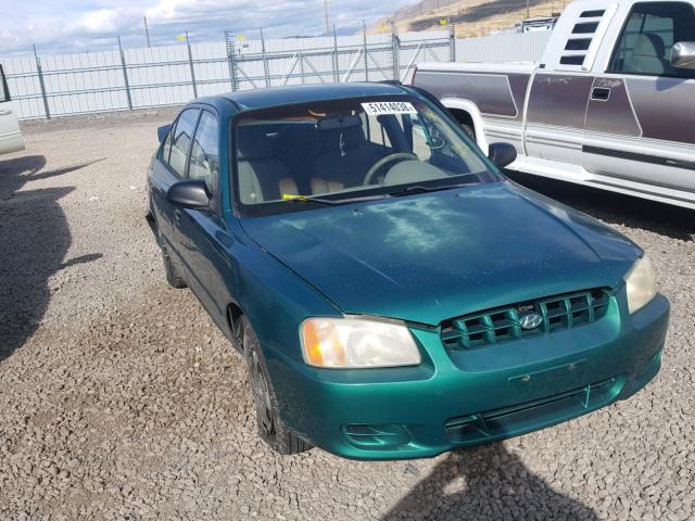 KMHCG45G8YU073624 - 2000 HYUNDAI ACCENT GL GREEN photo 1