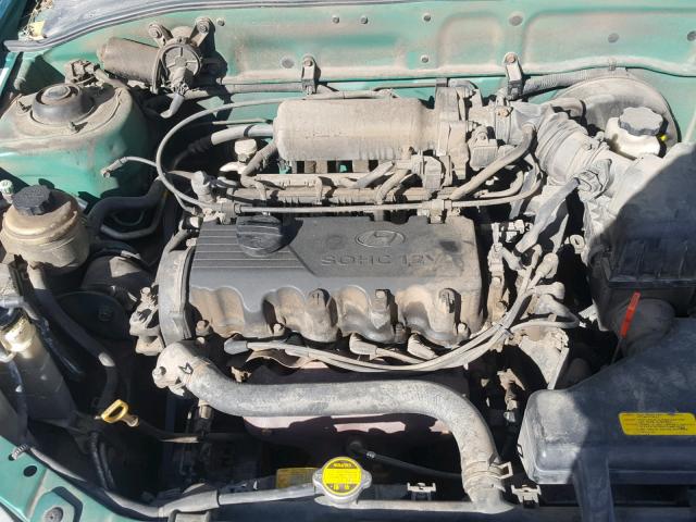 KMHCG45G8YU073624 - 2000 HYUNDAI ACCENT GL GREEN photo 7