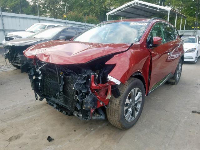 5N1AZ2MH2JN158099 - 2018 NISSAN MURANO S RED photo 2