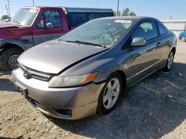 2HGFG128X7H509597 - 2007 HONDA CIVIC EX GRAY photo 2