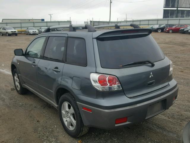 JA4LZ41G63U040077 - 2003 MITSUBISHI OUTLANDER GRAY photo 3