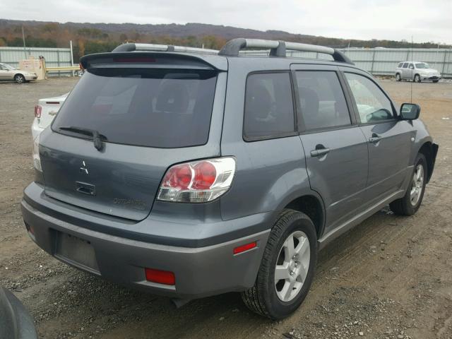 JA4LZ41G63U040077 - 2003 MITSUBISHI OUTLANDER GRAY photo 4