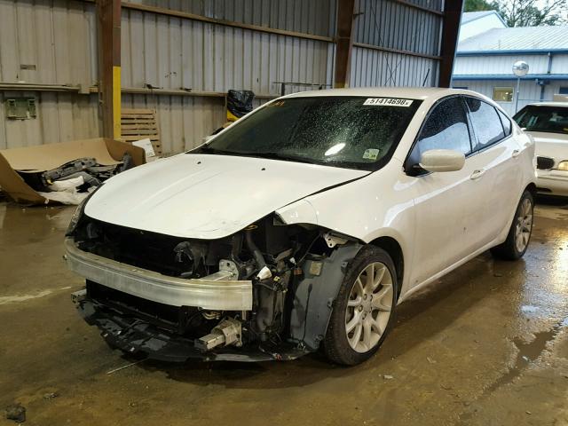 1C3CDFBA3DD107718 - 2013 DODGE DART SXT WHITE photo 2