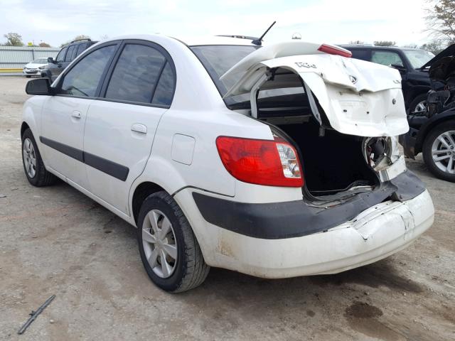 KNADE123X66183376 - 2006 KIA RIO WHITE photo 3