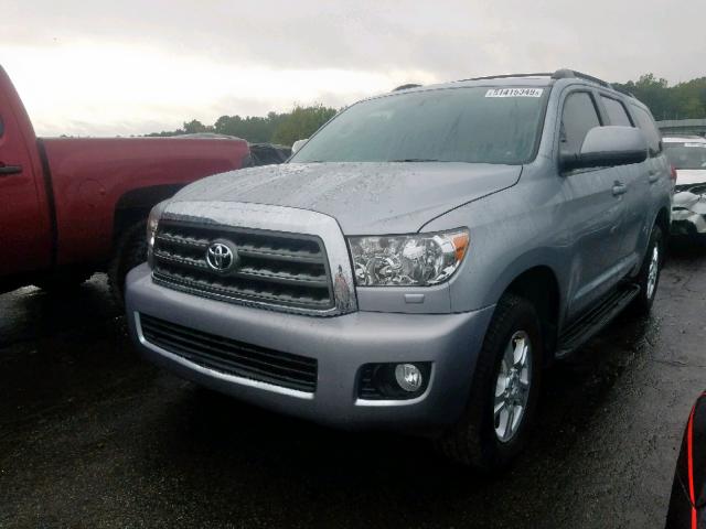 5TDZY5G13FS059710 - 2015 TOYOTA SEQUOIA SR SILVER photo 2