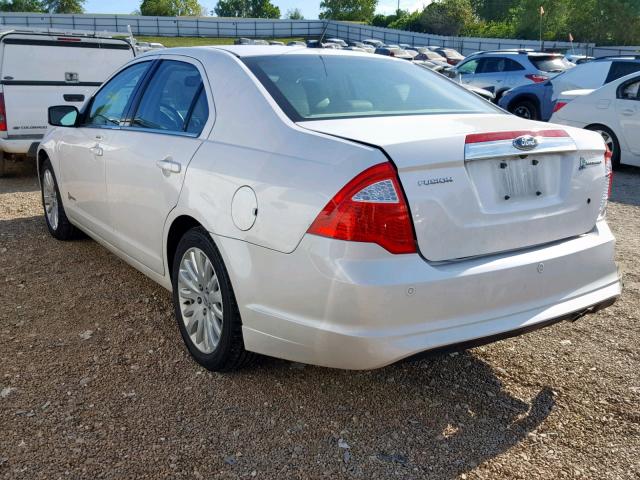 3FADP0L36BR148794 - 2011 FORD FUSION HYB WHITE photo 3