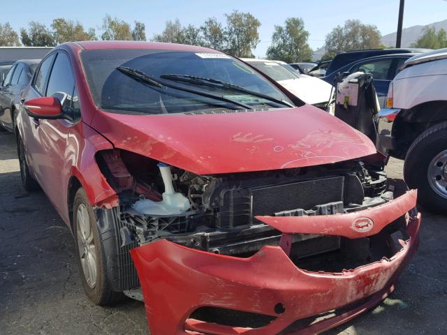 KNAFX4A85E5138951 - 2014 KIA FORTE EX RED photo 1