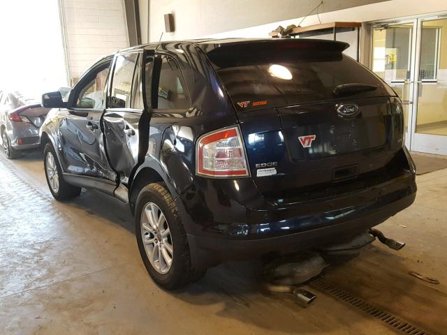 2FMDK38C39BA33819 - 2009 FORD EDGE SEL BLUE photo 3