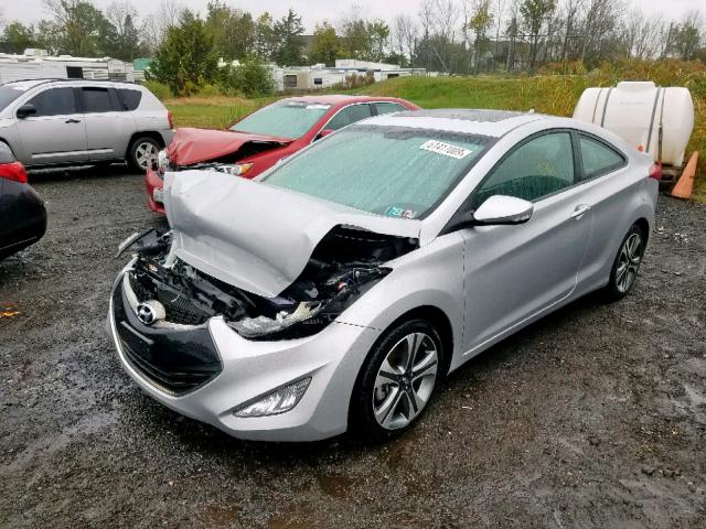 KMHDH6AE8DU008168 - 2013 HYUNDAI ELANTRA CO SILVER photo 2