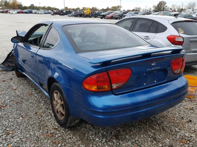 1G3NK12T4YC349184 - 2000 OLDSMOBILE ALERO GX BLUE photo 3