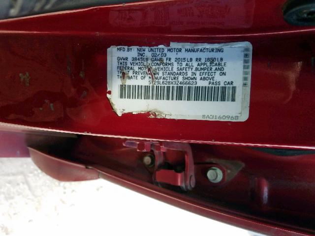 5Y2SL628X3Z466623 - 2003 PONTIAC VIBE MAROON photo 10