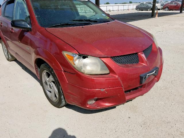 5Y2SL628X3Z466623 - 2003 PONTIAC VIBE MAROON photo 9