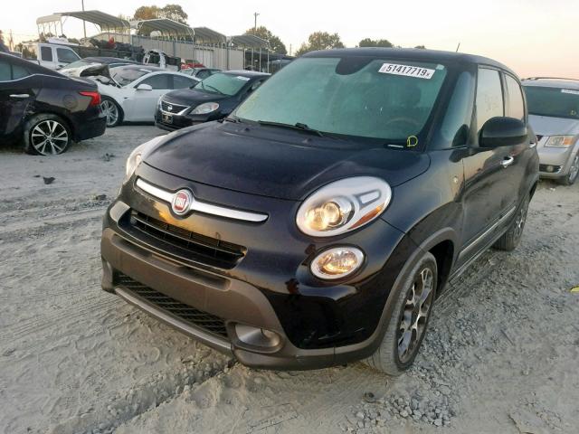 ZFBCFADH3EZ008276 - 2014 FIAT 500L TREKK BLACK photo 2