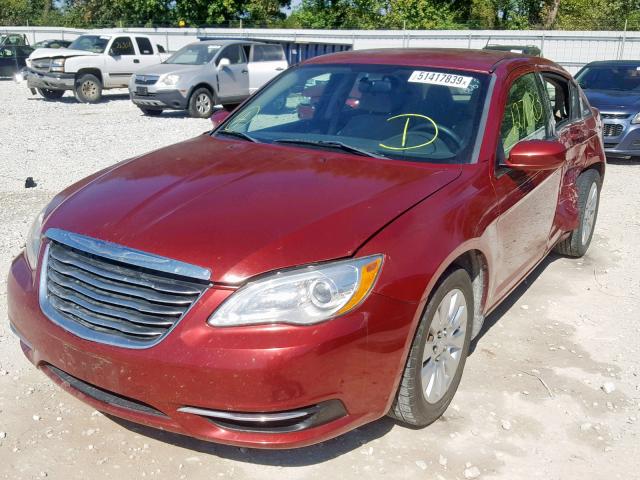 1C3CCBAB0EN124087 - 2014 CHRYSLER 200 LX RED photo 2