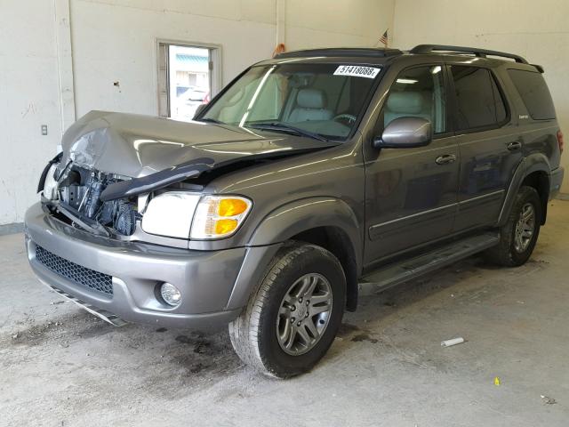 5TDBT48A24S214821 - 2004 TOYOTA SEQUOIA LI GRAY photo 2