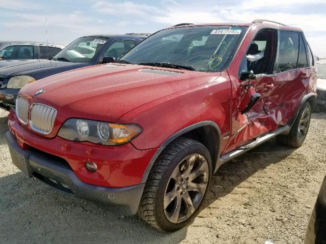 5UXFA93546LE83701 - 2006 BMW X5 4.8IS RED photo 2