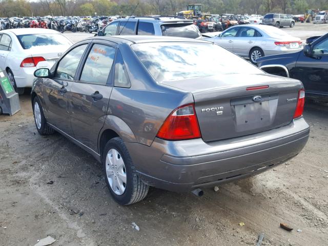 1FAFP34N57W280170 - 2007 FORD FOCUS ZX4 GRAY photo 3