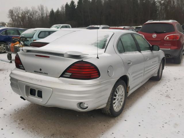 1G2NF52T91M653076 - 2001 PONTIAC GRAND AM S GRAY photo 4