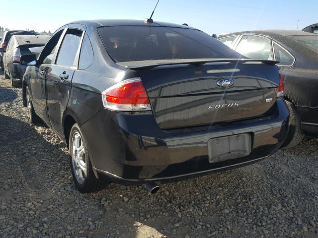 1FAHP36N69W140105 - 2009 FORD FOCUS SES BLACK photo 3