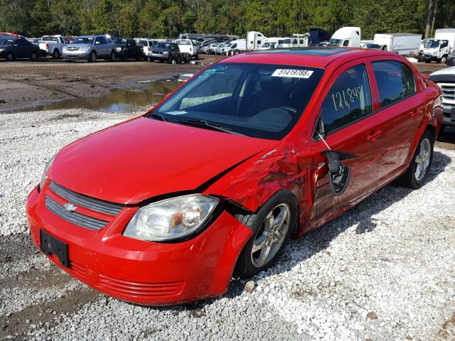 1G1AF5F51A7175717 - 2010 CHEVROLET COBALT 2LT RED photo 2