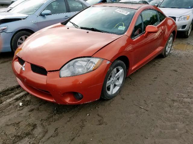 4A3AK24F97E019150 - 2007 MITSUBISHI ECLIPSE GS ORANGE photo 2