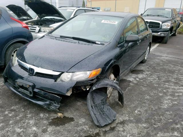 2HGFA163X7H034243 - 2007 HONDA CIVIC DX BLACK photo 2