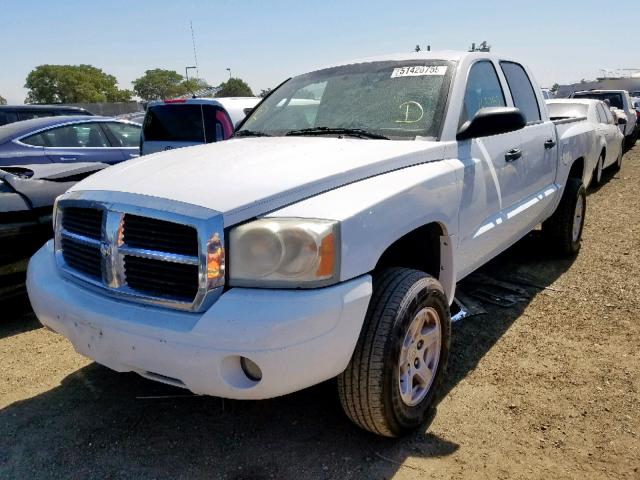 1D7HE48NX7S197422 - 2007 DODGE DAKOTA QUA WHITE photo 2