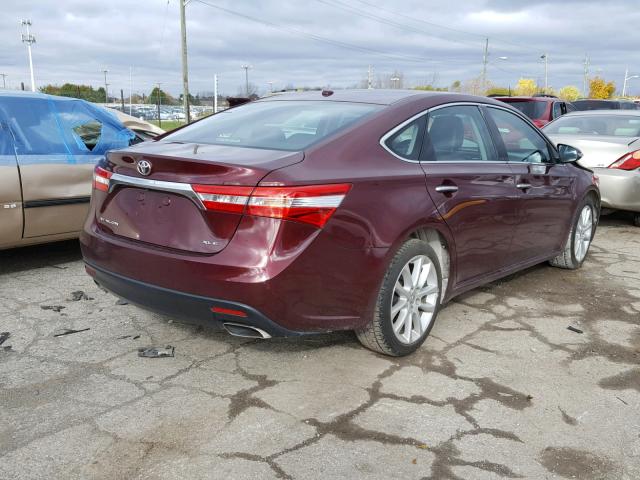 4T1BK1EB5DU051183 - 2013 TOYOTA AVALON BAS MAROON photo 4