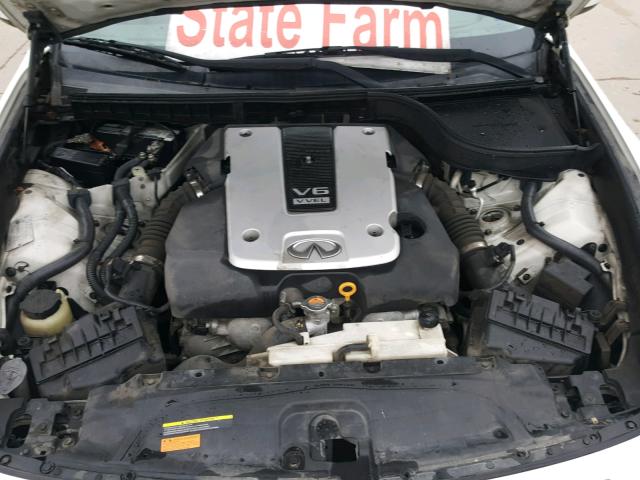 JNKCV61EX9M302749 - 2009 INFINITI G37 BASE WHITE photo 7