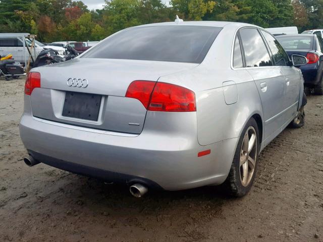 WAUDH78E17A013568 - 2007 AUDI A4 3.2 QUA SILVER photo 4