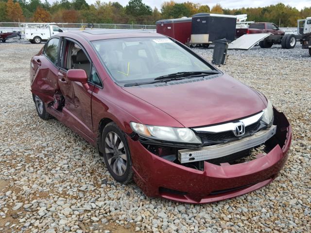 1HGFA16949L006769 - 2009 HONDA CIVIC EXL RED photo 1