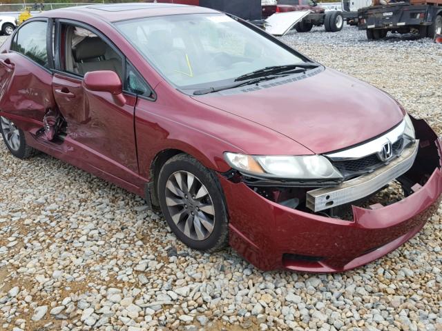 1HGFA16949L006769 - 2009 HONDA CIVIC EXL RED photo 9